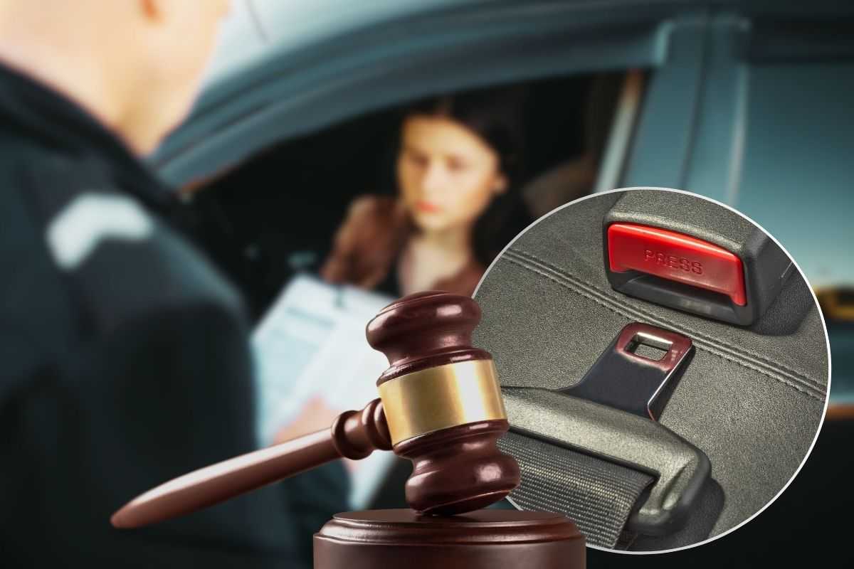 Cintura sicurezza: quando scatta la multa
